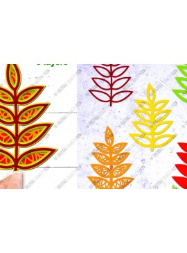 Intra απο ξύλο plywood 3mm-4mm πάχος Τρισδιάστατο φύλλο χαρτιού , Leaf Zentangle Δίασταση 3600x3600 cm INTRAFABR-90584636