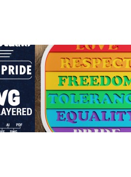 Σετ των 2 Intra απο ξύλο plywood 3mm-4mm πάχος 3d LGBT Pride Papercut Δίασταση 1200x1200 cm INTRAFABR-71811914