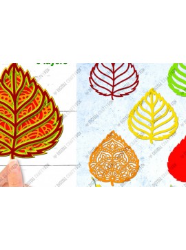 Σετ των 2 Intra απο ξύλο plywood 3mm-4mm πάχος Τρισδιάστατο πρότυπο κοπής φύλλων φλαμούρας, φύλλο Δίασταση 3600x3600 cm INTRAFABR-90585130