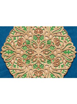 Intra απο ξύλο plywood 3mm-4mm πάχος Τρισδιάστατη διακόσμηση τοίχου με λέιζερ Mandala Δίασταση 30x30 cm INTRAFABR-52485625