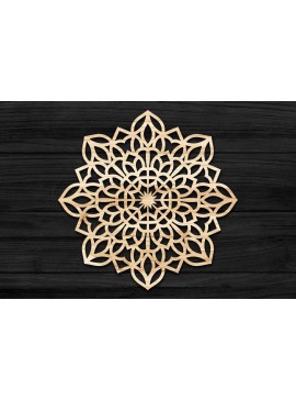 Σετ των 2 Intra απο ξύλο plywood 3mm-4mm πάχος Τρισδιάστατη Mandala Δίασταση 30x30 cm INTRAFABR-69577321