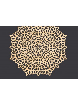 Σετ των 2 Intra απο ξύλο plywood 3mm-4mm πάχος Τρισδιάστατη Mandala Δίασταση 30x30 cm INTRAFABR-86061827