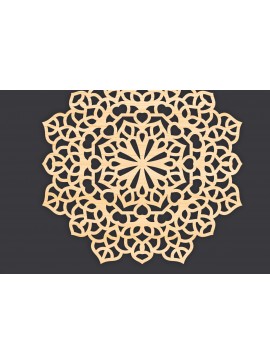 Intra απο ξύλο plywood 3mm-4mm πάχος Τρισδιάστατη Mandala Δίασταση 30x30 cm INTRAFABR-86061874
