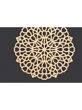 Σετ των 2 Intra απο ξύλο plywood 3mm-4mm πάχος Τρισδιάστατη Mandala Δίασταση 30x30 cm INTRAFABR-86061886