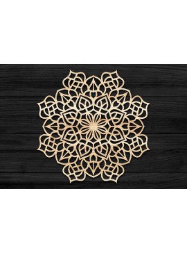 Σετ των 2 Intra απο ξύλο plywood 3mm-4mm πάχος Τρισδιάστατη Mandala Δίασταση 30x30 cm INTRAFABR-69577760