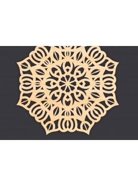 Σετ των 2 Intra απο ξύλο plywood 3mm-4mm πάχος Τρισδιάστατη Mandala Δίασταση 30x30 cm INTRAFABR-86061899