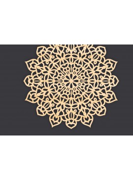 Intra απο ξύλο plywood 3mm-4mm πάχος Τρισδιάστατη Mandala Δίασταση 30x30 cm INTRAFABR-86061909