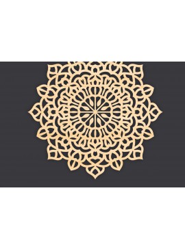 Σετ των 2 Intra απο ξύλο plywood 3mm-4mm πάχος Τρισδιάστατη Mandala Δίασταση 30x30 cm INTRAFABR-86061920