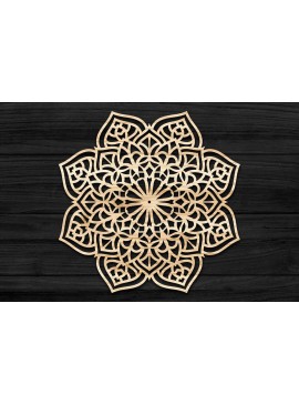 Σετ των 2 Intra απο ξύλο plywood 3mm-4mm πάχος Τρισδιάστατη Mandala Δίασταση 30x30 cm INTRAFABR-69577928