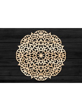 Intra απο ξύλο plywood 3mm-4mm πάχος Τρισδιάστατη Mandala Δίασταση 30x30 cm INTRAFABR-69578764