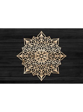 Σετ των 2 Intra απο ξύλο plywood 3mm-4mm πάχος Τρισδιάστατη Mandala Δίασταση 30x30 cm INTRAFABR-69579217