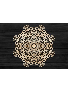Intra απο ξύλο plywood 3mm-4mm πάχος Τρισδιάστατη Mandala Δίασταση 30x30 cm INTRAFABR-69580780