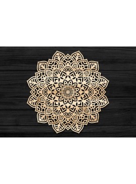 Σετ των 2 Intra απο ξύλο plywood 3mm-4mm πάχος Τρισδιάστατη Mandala Δίασταση 30x30 cm INTRAFABR-69573713