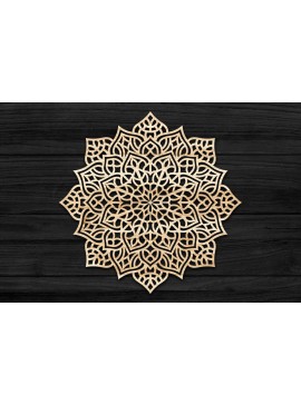 Intra απο ξύλο plywood 3mm-4mm πάχος Τρισδιάστατη Mandala Δίασταση 30x30 cm INTRAFABR-69581483