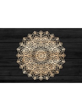 Σετ των 2 Intra απο ξύλο plywood 3mm-4mm πάχος Τρισδιάστατη Mandala Δίασταση 30x30 cm INTRAFABR-69583470