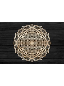Σετ των 2 Intra απο ξύλο plywood 3mm-4mm πάχος Τρισδιάστατη Mandala Δίασταση 30x30 cm INTRAFABR-69583922