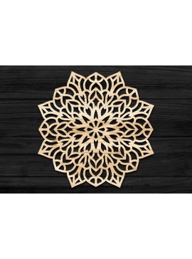 Intra απο ξύλο plywood 3mm-4mm πάχος Τρισδιάστατη Mandala Δίασταση 30x30 cm INTRAFABR-69584204