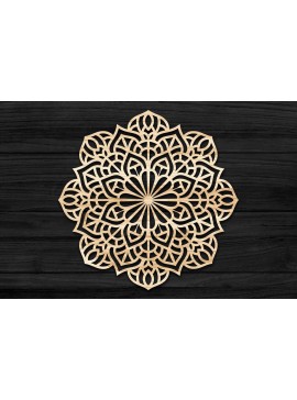 Σετ των 2 Intra απο ξύλο plywood 3mm-4mm πάχος Τρισδιάστατη Mandala Δίασταση 30x30 cm INTRAFABR-69584592