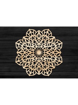 Σετ των 2 Intra απο ξύλο plywood 3mm-4mm πάχος Τρισδιάστατη Mandala Δίασταση 30x30 cm INTRAFABR-69584800