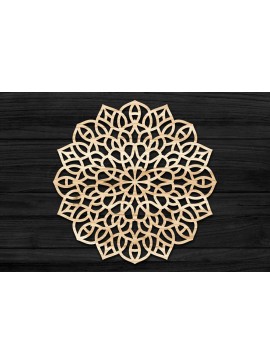 Σετ των 2 Intra απο ξύλο plywood 3mm-4mm πάχος Τρισδιάστατη Mandala Δίασταση 30x30 cm INTRAFABR-69584955
