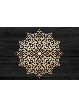 Σετ των 2 Intra απο ξύλο plywood 3mm-4mm πάχος Τρισδιάστατη Mandala Δίασταση 30x30 cm INTRAFABR-69585389