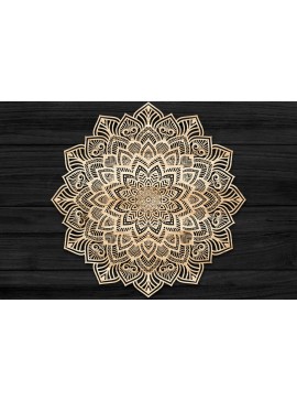 Intra απο ξύλο plywood 3mm-4mm πάχος Τρισδιάστατη Mandala Δίασταση 30x30 cm INTRAFABR-73486819