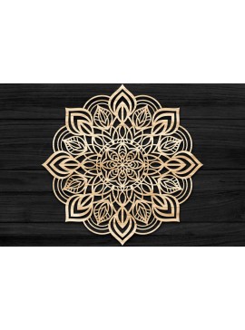 Intra απο ξύλο plywood 3mm-4mm πάχος Τρισδιάστατη Mandala Δίασταση 30x30 cm INTRAFABR-73584102