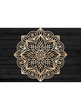 Σετ των 2 Intra απο ξύλο plywood 3mm-4mm πάχος Τρισδιάστατη Mandala Δίασταση 30x30 cm INTRAFABR-73586466