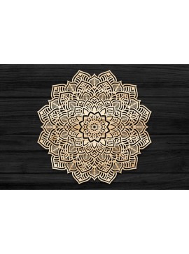 Intra απο ξύλο plywood 3mm-4mm πάχος Τρισδιάστατη Mandala Δίασταση 30x30 cm INTRAFABR-69575459