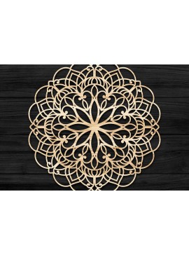 Σετ των 2 Intra απο ξύλο plywood 3mm-4mm πάχος Τρισδιάστατη Mandala Δίασταση 30x30 cm INTRAFABR-74273045