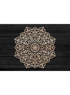 Σετ των 2 Intra απο ξύλο plywood 3mm-4mm πάχος Τρισδιάστατη Mandala Δίασταση 30x30 cm INTRAFABR-69576239
