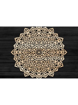Intra απο ξύλο plywood 3mm-4mm πάχος Τρισδιάστατη Mandala Δίασταση 30x30 cm INTRAFABR-74279029
