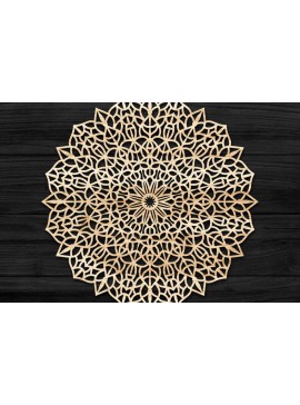 Σετ των 2 Intra απο ξύλο plywood 3mm-4mm πάχος Τρισδιάστατη Mandala Δίασταση 30x30 cm INTRAFABR-74281527