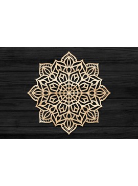Σετ των 2 Intra απο ξύλο plywood 3mm-4mm πάχος Τρισδιάστατη Mandala Δίασταση 30x30 cm INTRAFABR-69576815