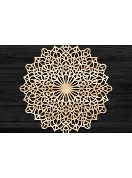 Σετ των 2 Intra απο ξύλο plywood 3mm-4mm πάχος Τρισδιάστατη Mandala Δίασταση 30x30 cm INTRAFABR-74281879