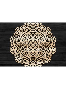 Σετ των 2 Intra απο ξύλο plywood 3mm-4mm πάχος Τρισδιάστατη Mandala Δίασταση 30x30 cm INTRAFABR-74282530