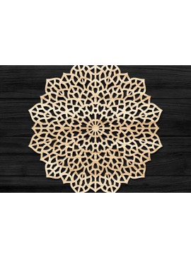 Intra απο ξύλο plywood 3mm-4mm πάχος Τρισδιάστατη Mandala Δίασταση 30x30 cm INTRAFABR-74283578
