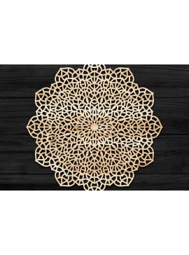 Intra απο ξύλο plywood 3mm-4mm πάχος Τρισδιάστατη Mandala Δίασταση 30x30 cm INTRAFABR-74284176