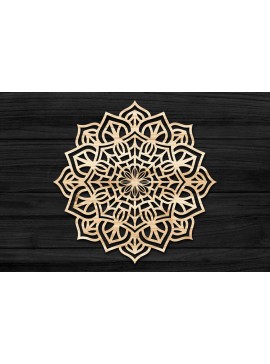 Σετ των 2 Intra απο ξύλο plywood 3mm-4mm πάχος Τρισδιάστατη Mandala Δίασταση 30x30 cm INTRAFABR-69577068