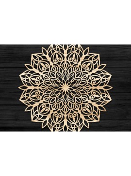 Σετ των 2 Intra απο ξύλο plywood 3mm-4mm πάχος Τρισδιάστατη Mandala Δίασταση 30x30 cm INTRAFABR-74285123