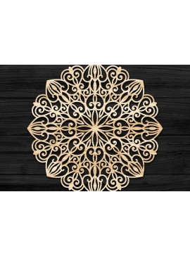 Σετ των 2 Intra απο ξύλο plywood 3mm-4mm πάχος Τρισδιάστατη Mandala Δίασταση 30x30 cm INTRAFABR-74285559