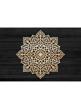 Σετ των 2 Intra απο ξύλο plywood 3mm-4mm πάχος Τρισδιάστατη Mandala Δίασταση 30x30 cm INTRAFABR-69573010