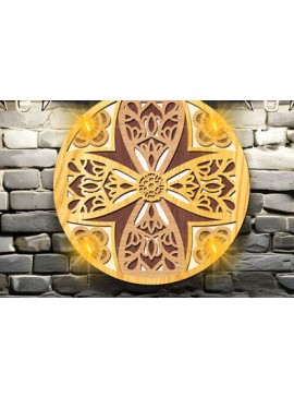 Intra απο ξύλο plywood 3mm-4mm πάχος 3D Mandala Led Light Δίασταση 30x30 cm INTRAFABR-97448839