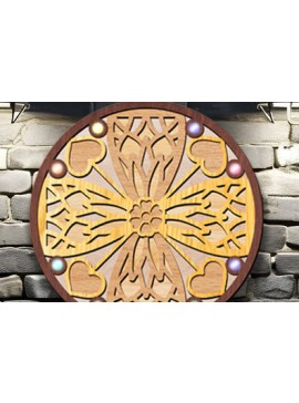 Σετ των 2 Intra απο ξύλο plywood 3mm-4mm πάχος 3D Mandala Led Light Δίασταση 30x30 cm INTRAFABR-97448827