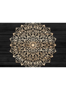 Σετ των 2 Intra απο ξύλο plywood 3mm-4mm πάχος 3D Mandala για το Cricu Δίασταση 30x30 cm INTRAFABR-74280145