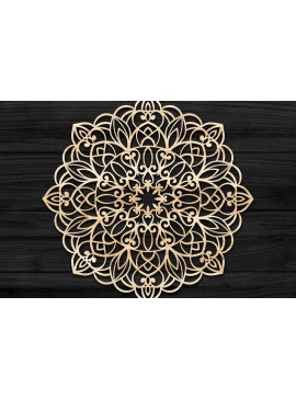 Σετ των 2 Intra απο ξύλο plywood 3mm-4mm πάχος 3D Mandala για Cricut Δίασταση 30x30 cm INTRAFABR-73705709