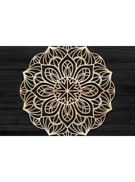 Σετ των 2 Intra απο ξύλο plywood 3mm-4mm πάχος 3D Mandala για Cricut Δίασταση 30x30 cm INTRAFABR-73705749