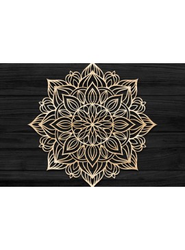 Σετ των 2 Intra απο ξύλο plywood 3mm-4mm πάχος 3D Mandala για Cricut Δίασταση 30x30 cm INTRAFABR-73705780
