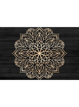 Σετ των 2 Intra απο ξύλο plywood 3mm-4mm πάχος 3D Mandala για Cricut Δίασταση 30x30 cm INTRAFABR-73706058