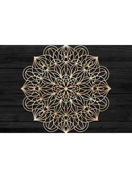 Σετ των 2 Intra απο ξύλο plywood 3mm-4mm πάχος 3D Mandala για Cricut Δίασταση 30x30 cm INTRAFABR-73706061